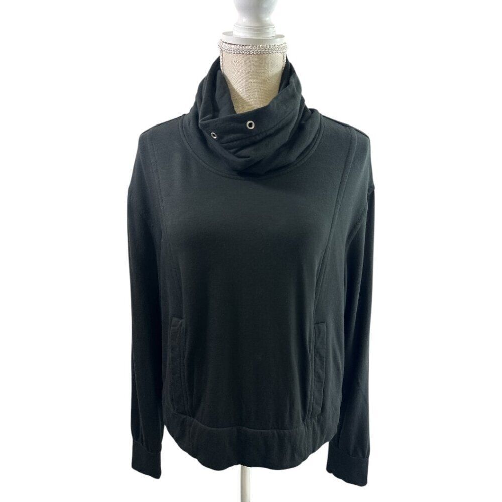 Helmut Lang Black Turtleneck Top Women’s Stretch Minimalist Designer M